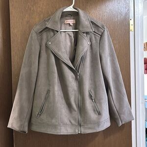 Faux Suede Motorcycle Jacket 1X Philosophy